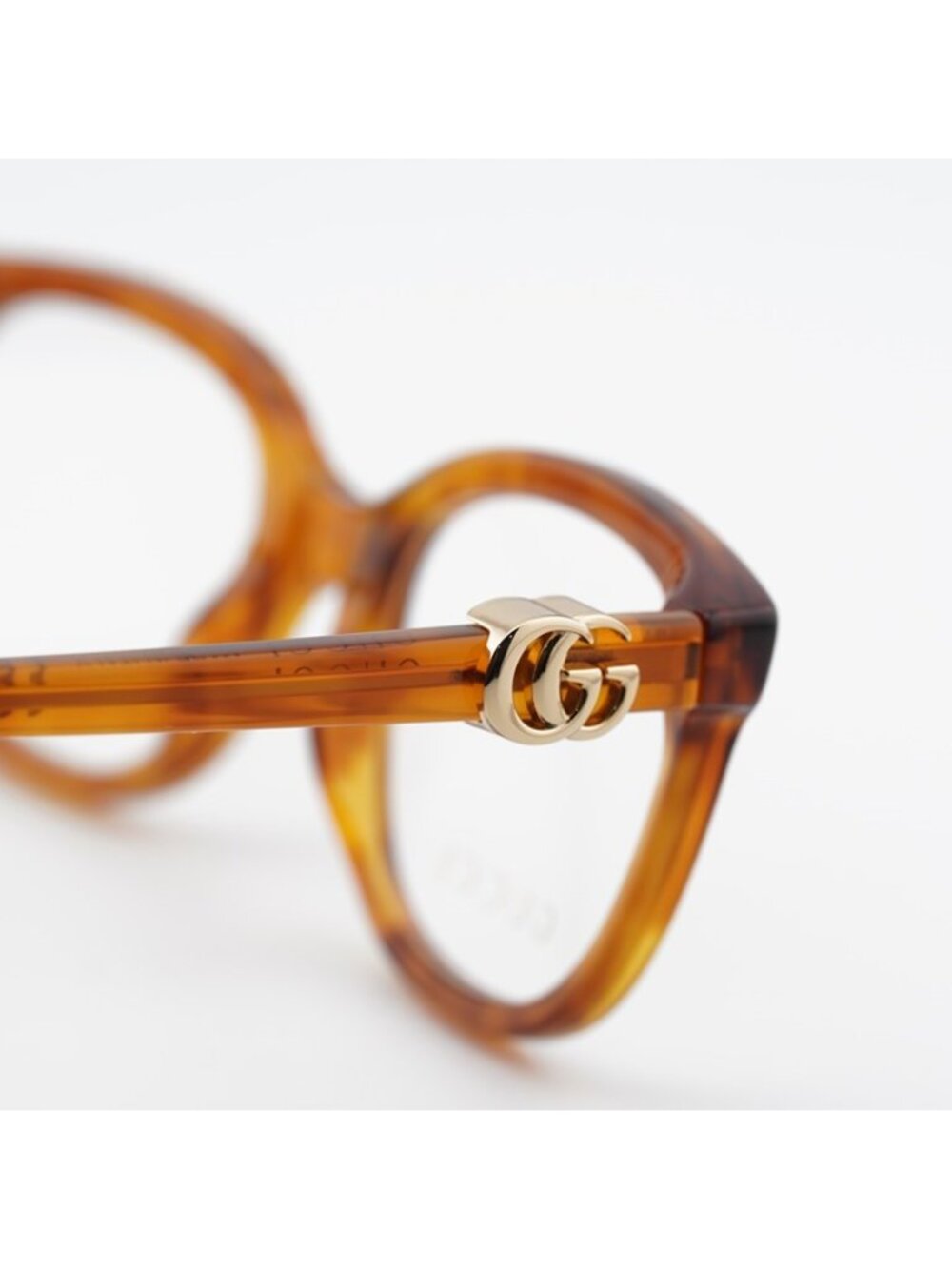 Gucci GG1075O 002 Eyeglasses Light Havana 48mm Square Frame - Picture 6 of 10